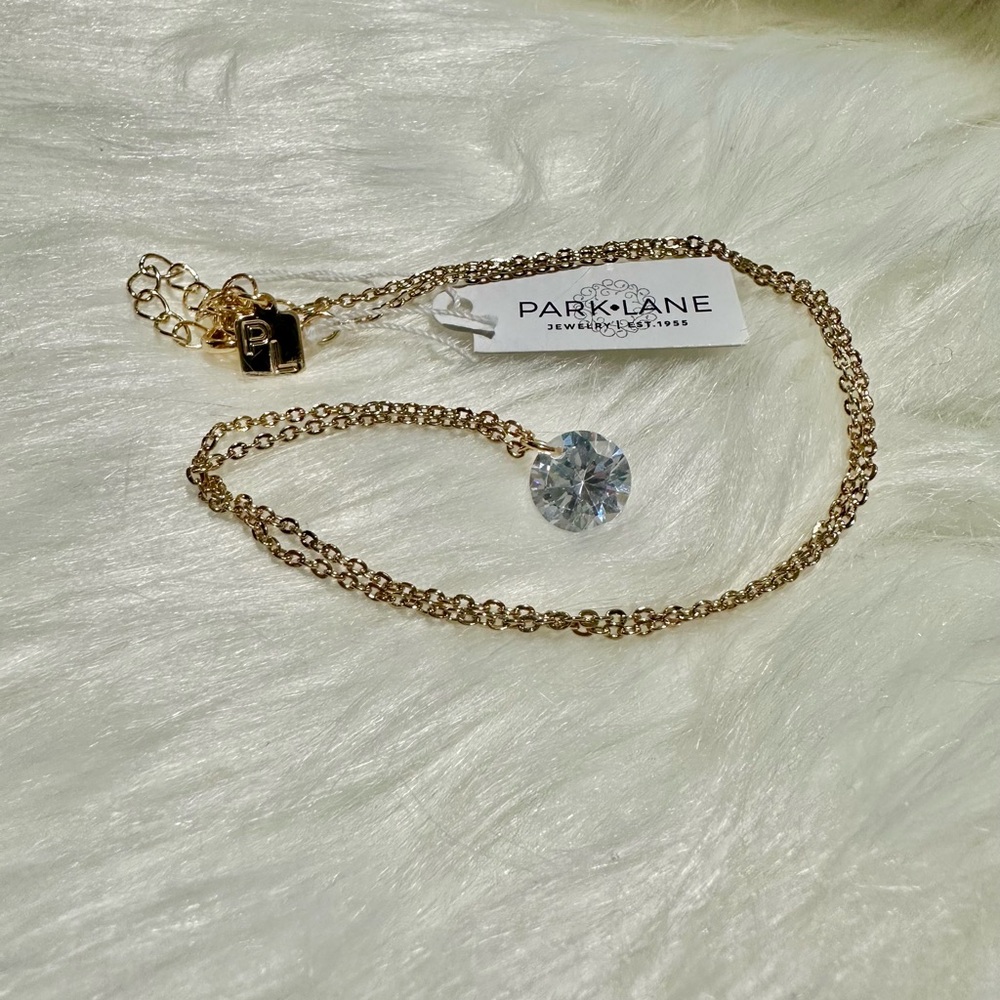 Park Lane Halo Necklace Gold Chain NWT